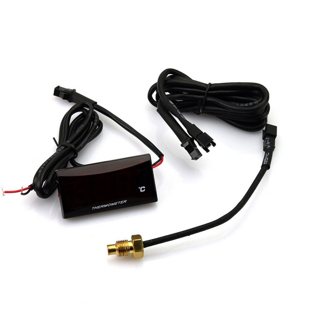 Digital LED Water Temperature Gauge 0~120 Centigrade Car Motorcycle Temperature Gauge With Sensor