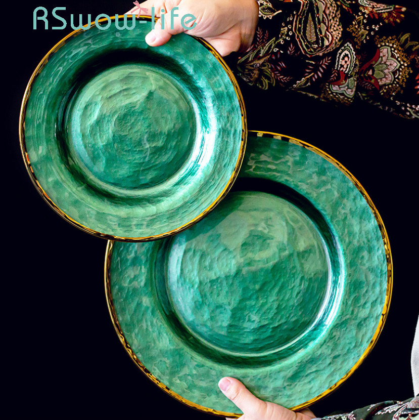 Esmeralda Phnom Penh-plato de desayuno para pan, vajilla para fruta, postre, plato de cerámica , platos de cena para suministros de cocina