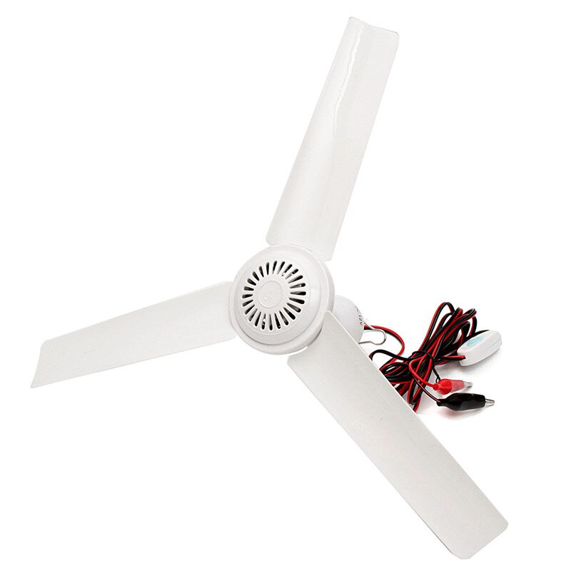 6W DC12V Plastic 3 Bladeren Borstelloze Converter Motor Batterij Mini Plafond Ventilator Met Schakelaar