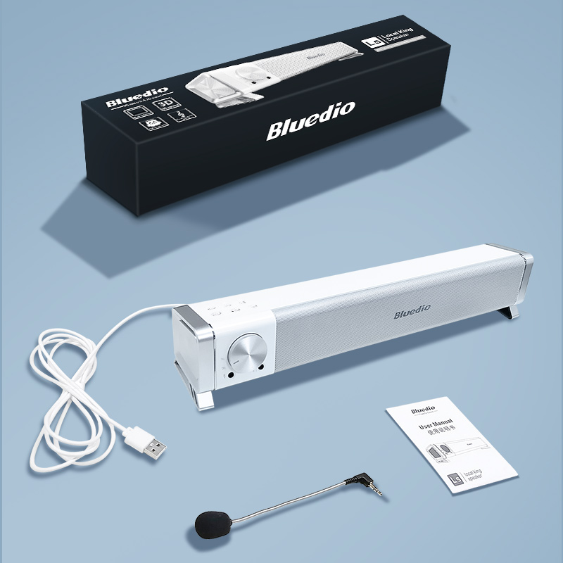 Bluedio Ls Soundbar Bedrade Luidspreker Computer Speaker Usb Power Kolom Bluetooth-Compatibel Met Microfoon Voor Pc, Telefoon, spel, Film