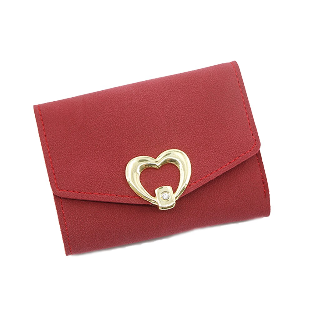 2021 Marka Nowy kobiety monety kiesy moda portfel w kształcie serca pstryknąć zamknięcie kartonowe opakowanie: Czerwony