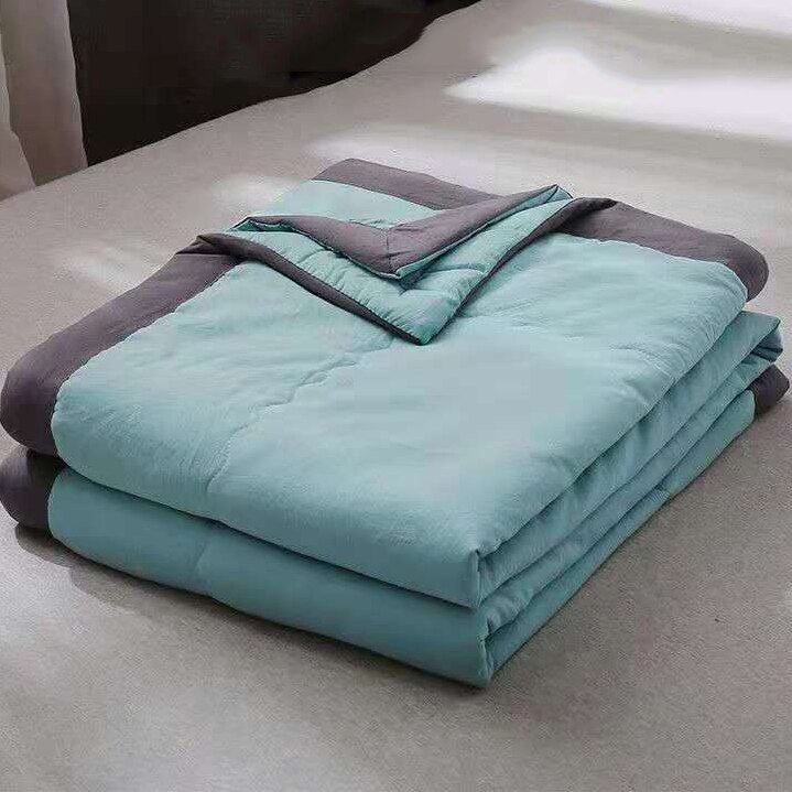 Vlakte Dekbedden Lente Zomer Zachte Dekbed Dekbed Huidvriendelijke Wasbare Dorm Twin Dubbele Grootte Lichtgewicht Beddengoed Slaapkamer Gewatteerde: 100cmX130cm / cyan