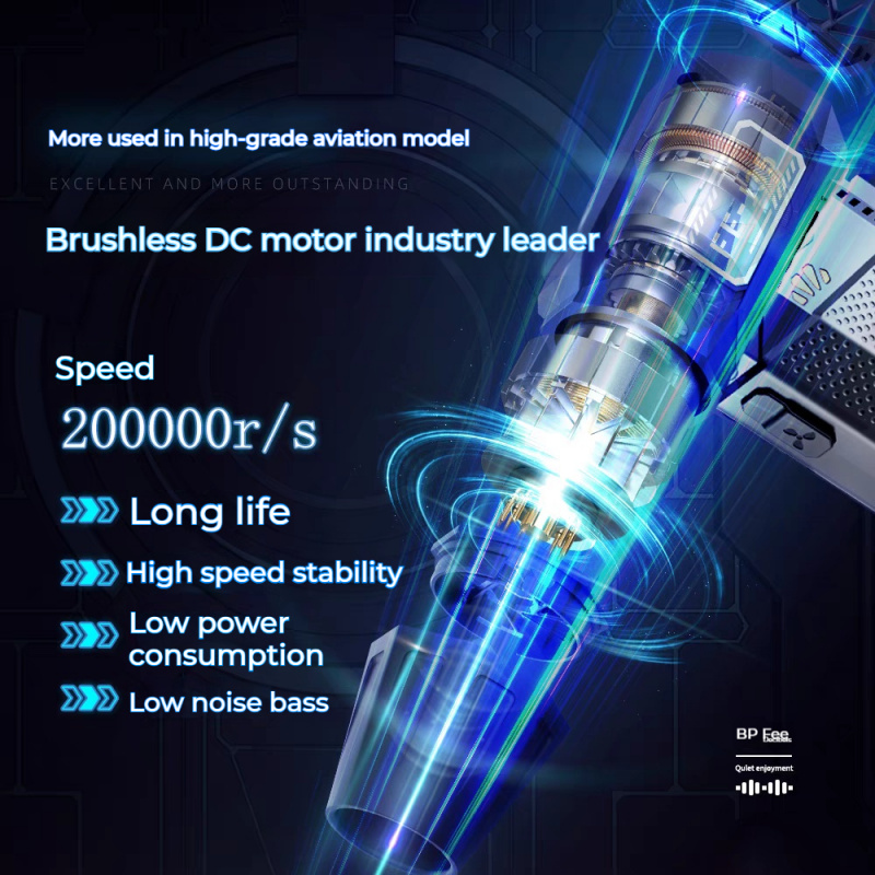 JKUOO – ventilateur d'air puissant, vents forts, moteur sans balais 58 m/s, ventilateur à Jet Turbo 200000 Outil de nettoyage de plumeau d'air de ventilateur de conduit portatif de RPM