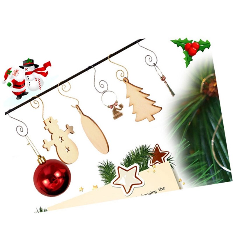 Rvs Haken 20 Pcs Decoratieve Metalen S-Vormige Haak Kerstboom Decoratieve Ornamenten Hangers 1.2x20x50mm