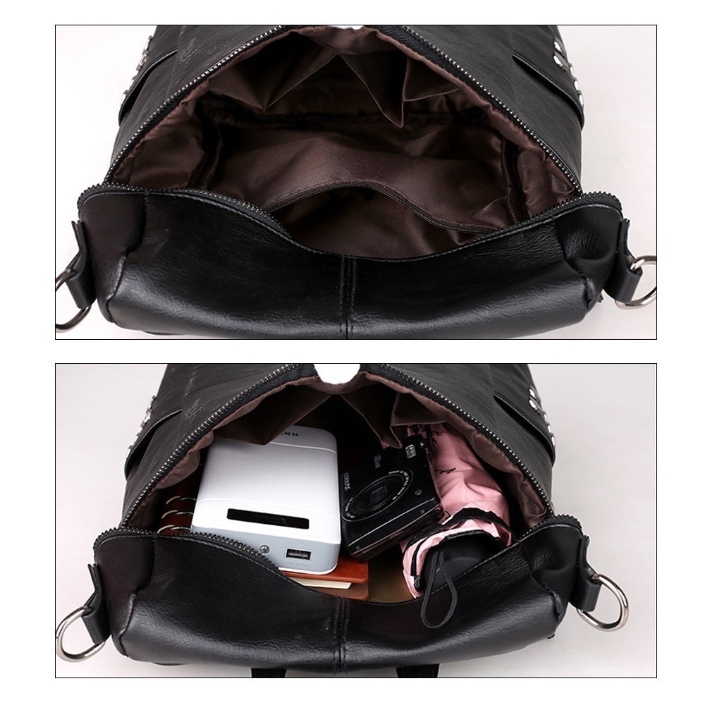 Herold frauen PU Leder Rucksack Schule Taschen Für Teenager Mädchen Große Kapazität Rucksack Laptop Tasche