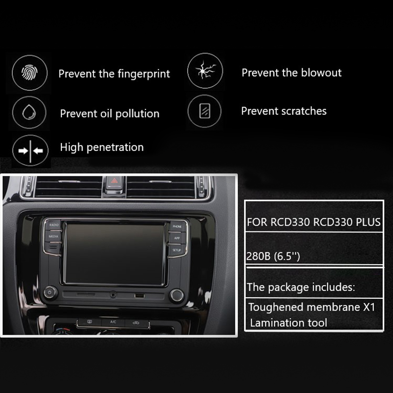 Citroen Shark Gehard Glas Screen Beschermfolie Voor Volkswagen RCD330 RCD330 PLUS 187A 187B 280B