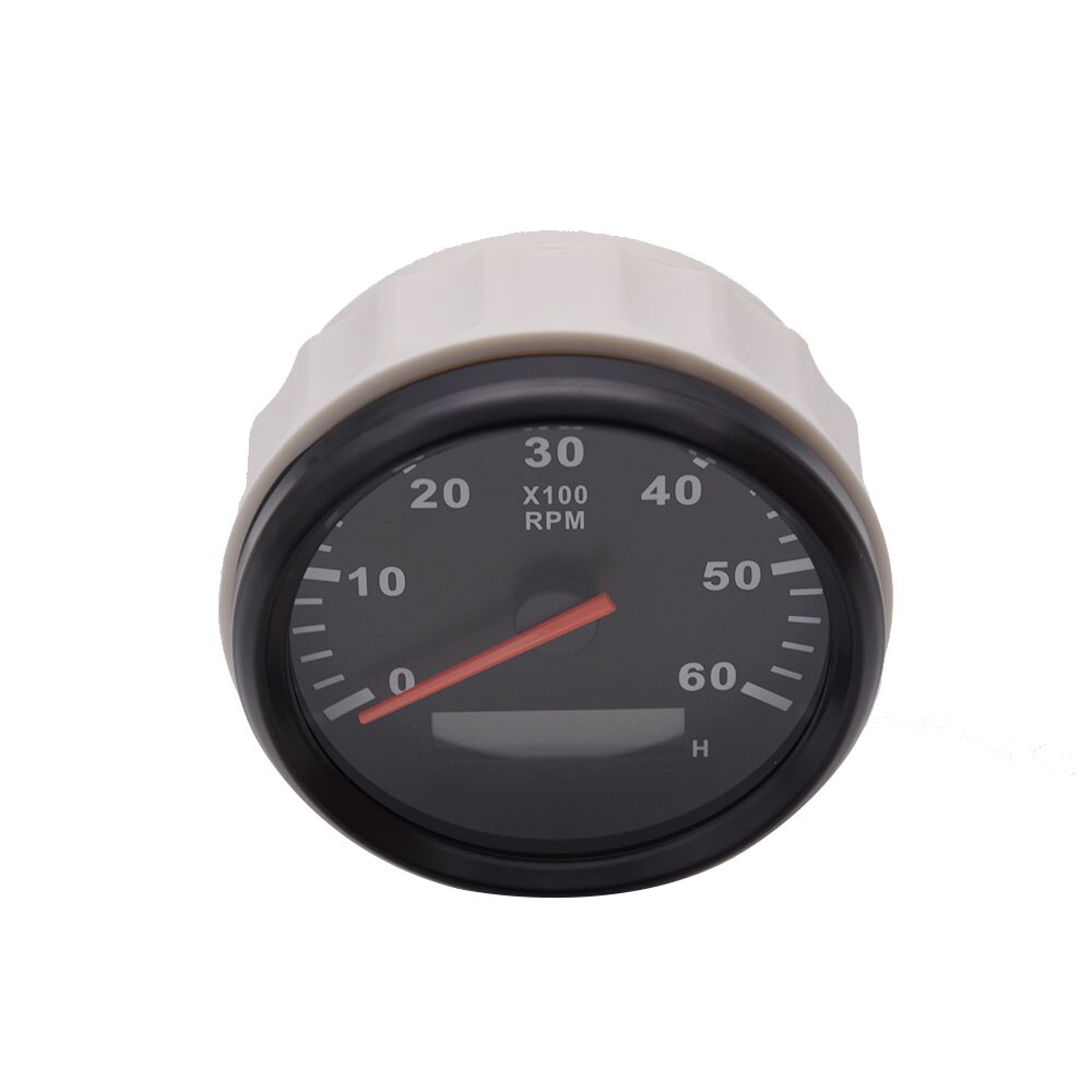 6000PRM Boat Tachometer With LCD Hourmeter 85mm Tachometer Gauge REV Counter For Diesel Gasoline Engine Marine Car Tach Meter