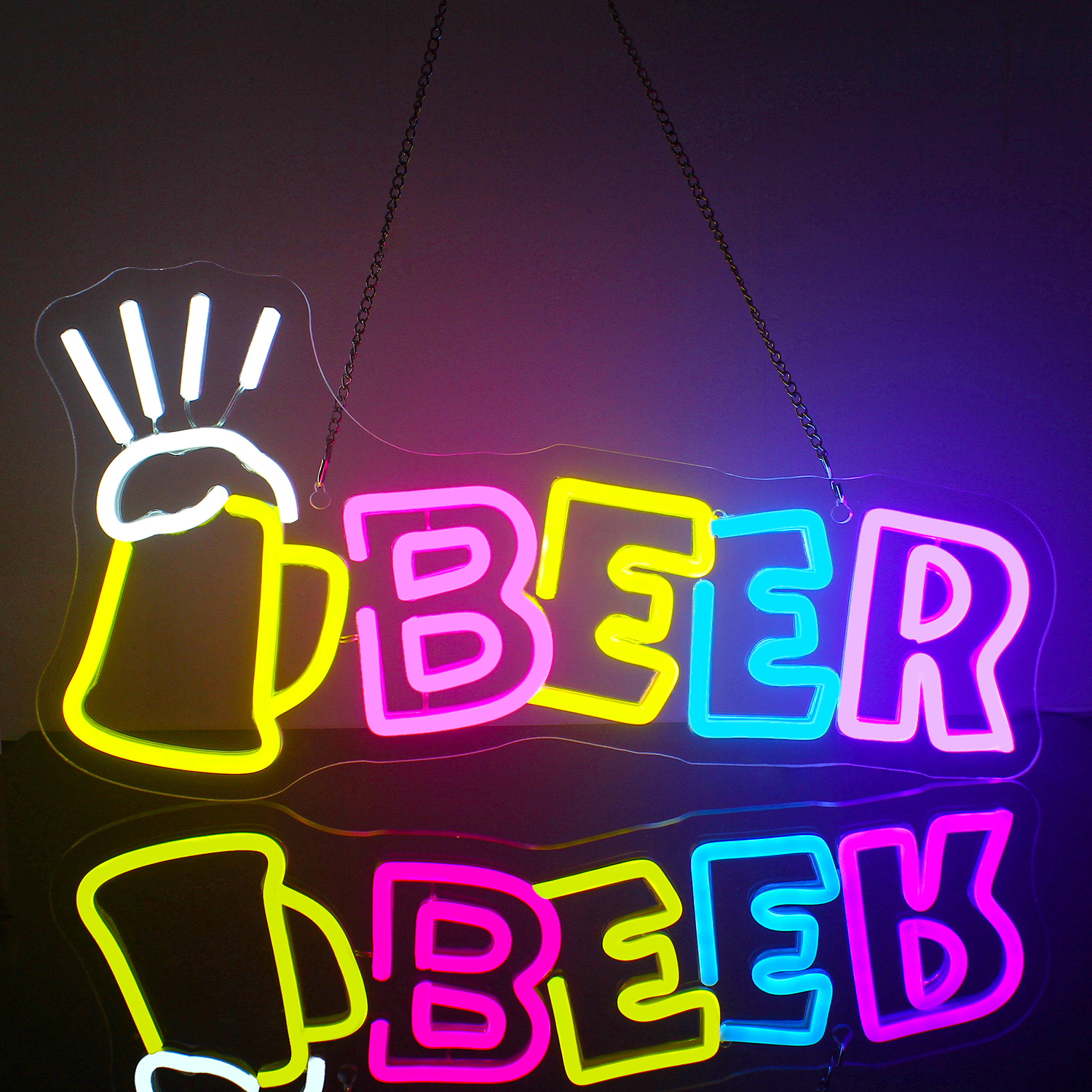 Letrero de neón para Bar de cerveza, luces Led de neón para decoración de pared, letreros iluminados para Bar en casa, carrito, restaurante, cueva, Bistro, Club, decoración de: changeable
