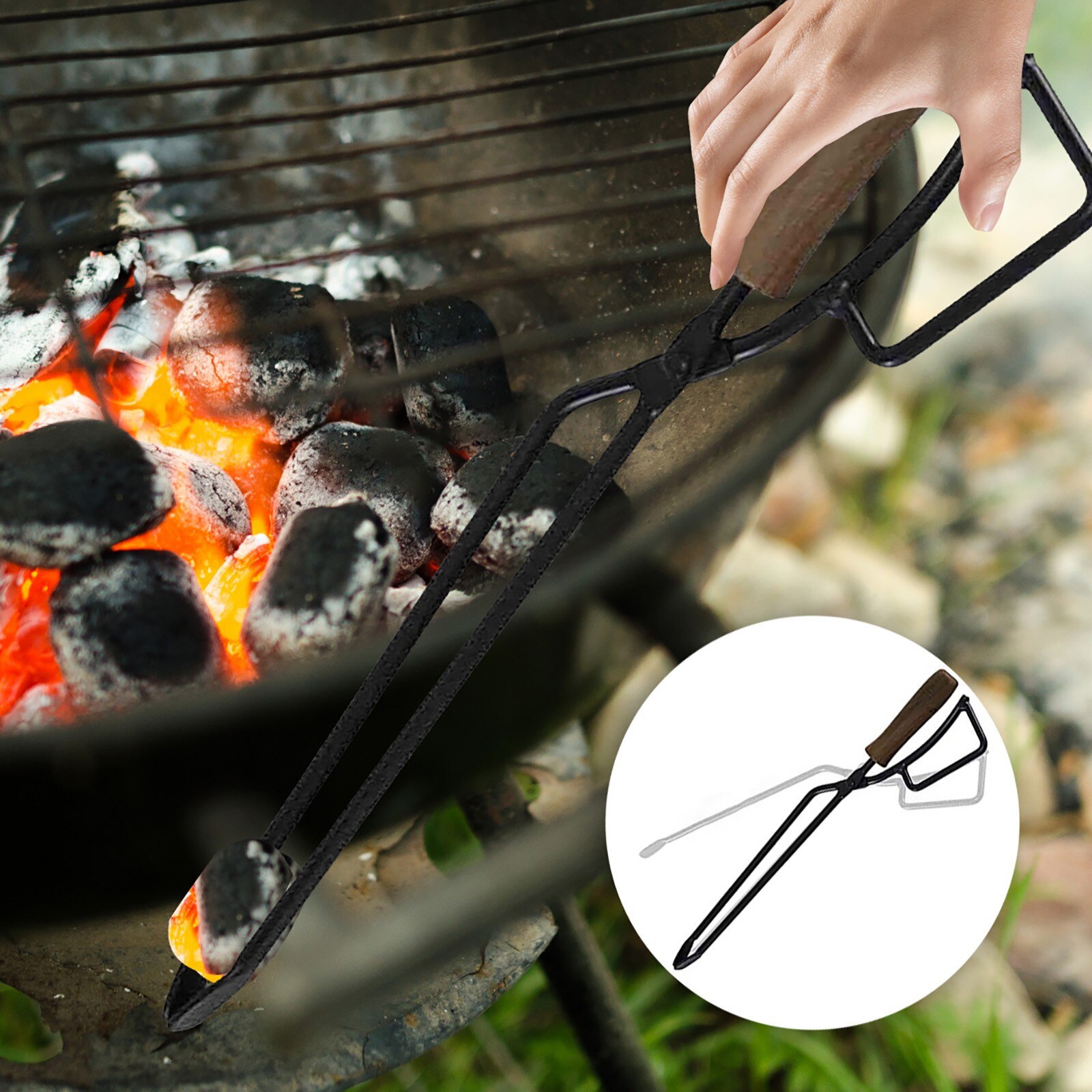 Barbecue Gereedschap Picknick Gereedschap Carving Vork Barbecue Spies Grill Vork Vlees Fruit Vork Camping Carbon Clip Blow Brand Stok C50