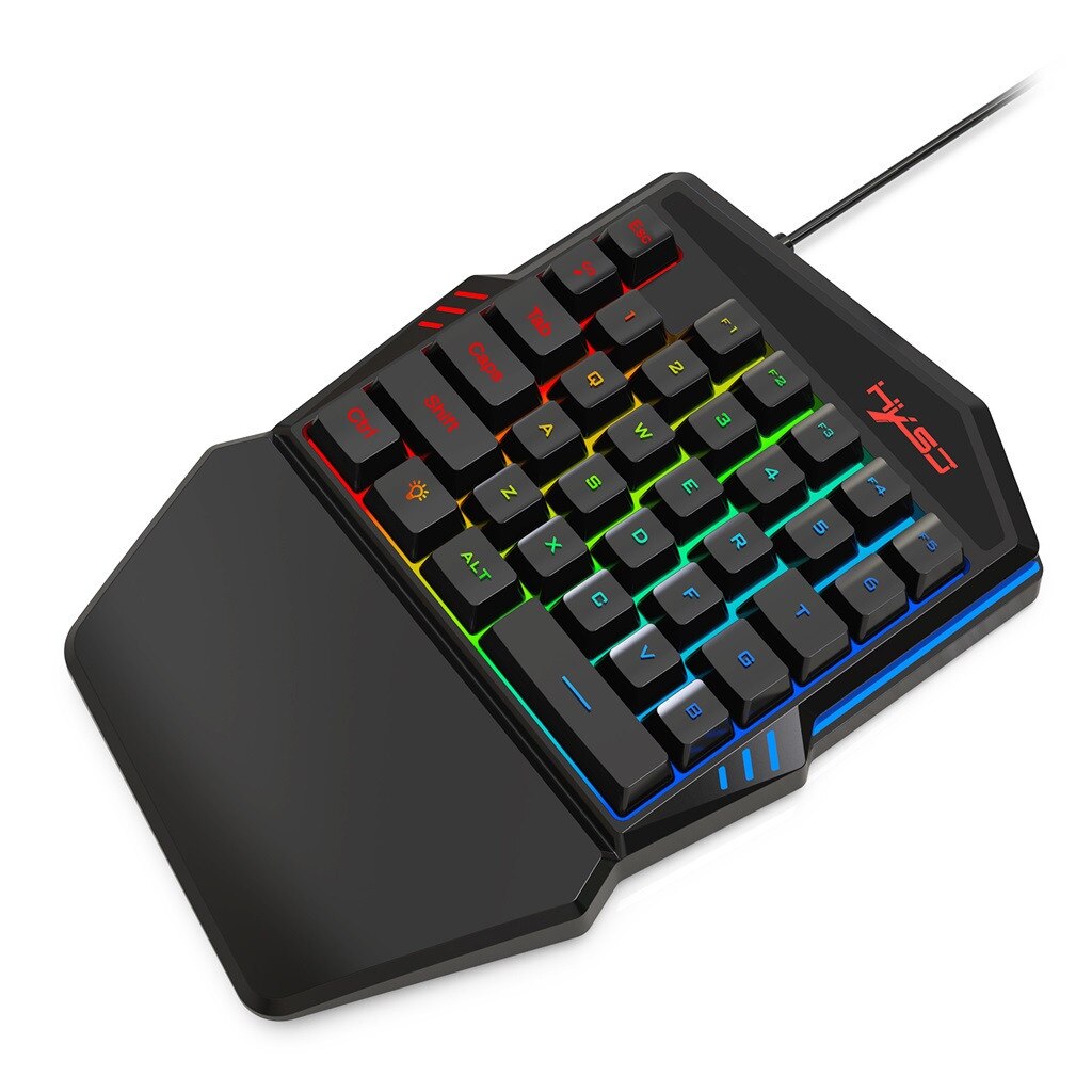 Gaming Keyboard Wired Mouse Gamer 35 Keys Mini USB Wired Keyboards 6400DPI Computer Mouse LED Backlight Gaming Mouse