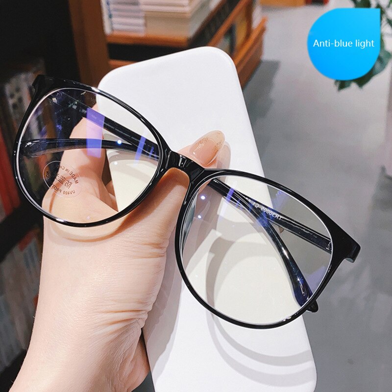 Montura transparente para gafas de ordenador para hombre y mujer, anteojos redondos con bloqueo de luz azul, gafas ópticas, novedad de