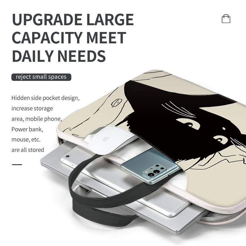 DIY PU Laptoptas Kat Cover Laptop Sleeve Handvat Tas 12 13 14 15 17 inch Voor Macbook/HP/Asus/Acer/Lenovo Draagtas Accessoires