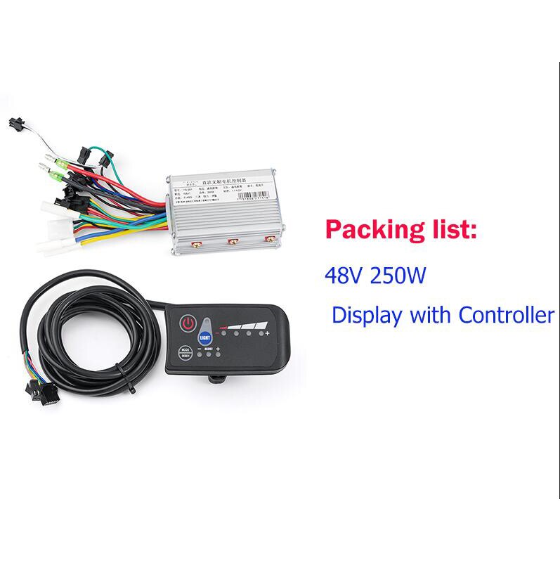 Electric Bike Brushless Controller 24V-48V 250W 36V-48V 350W E-bike Controller with LCD Display Scooter Blcd Controller: 48v 250W