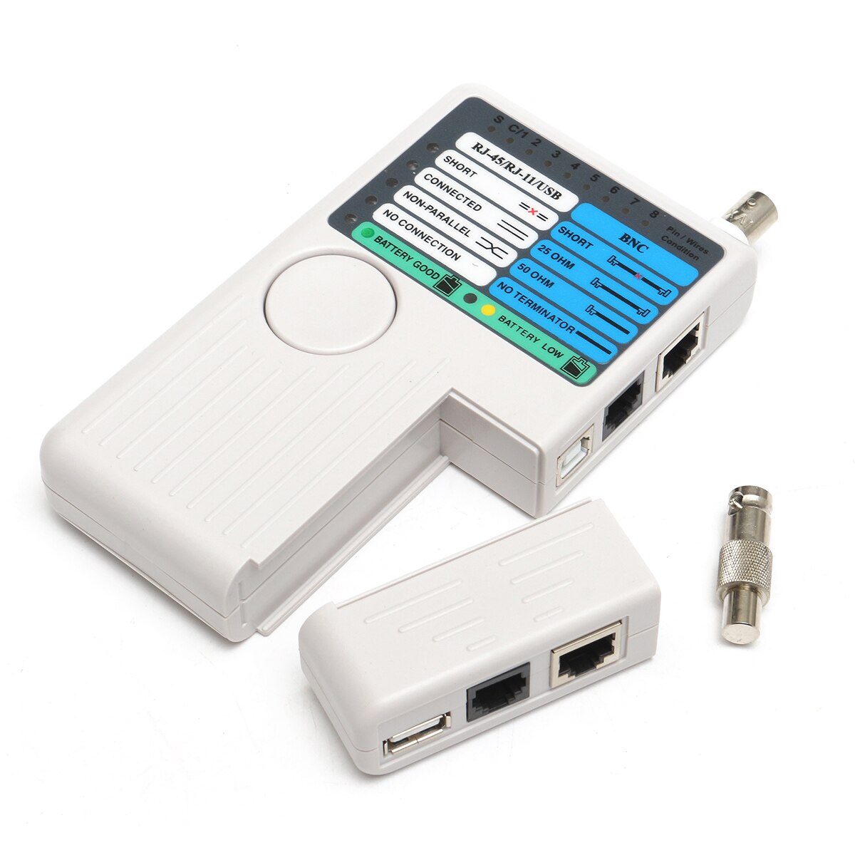 Multifunctional RJ11 RJ45 USB BNC Network Tester 4 in 1 Cable Tester Telephone Detection Coaxial Cable Tester USB Cable Tester
