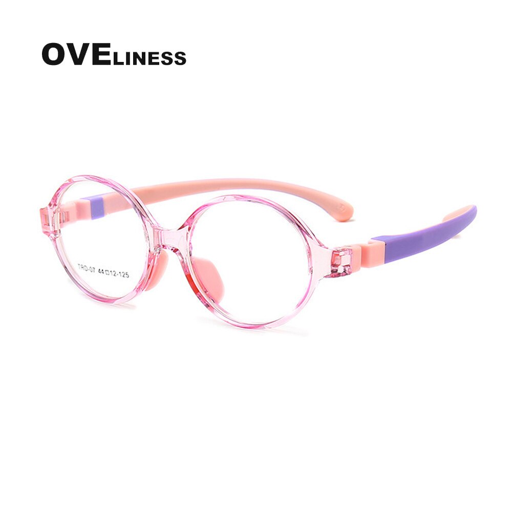 Optical Children Glasses Frame boy girl TR90 Silicone Flexible Protective Myopia Prescription Kids Glasses Eyeglasses eyewear: pink