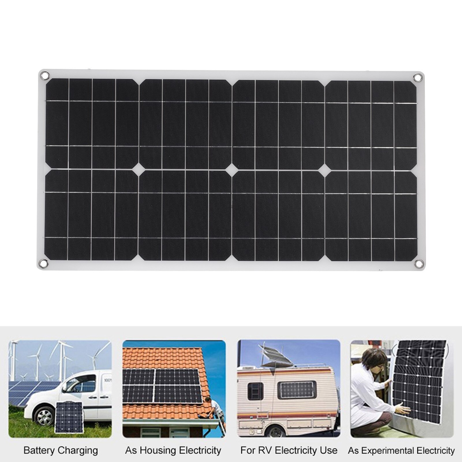 Zonnepaneel Met Usb Interface Auto Batterij Oplader Kits (Voor 20-100W Apparaten) zonnepaneel Monokristallijne Cel