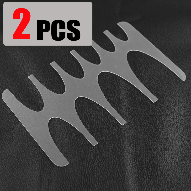 Half Transparent Plastic Leather Belt Tail Mold PVC Template V-shaped U-shaped Belt Tail Leathercraft Scribing Template: RX273 2PCS