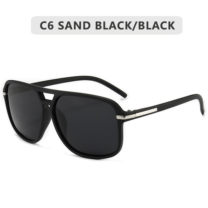 Mænd cool firkantet stil gradient polariserede solbriller kører vintage mærke billige solbriller oculos de sol: C6