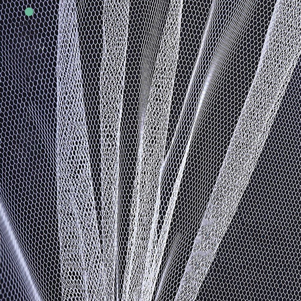1 Meter Reinforced Coarse Net Hard Net Six Corners Mesh Fabric for Wedding Dress Baby Skirt Accessories Mesh Fabric