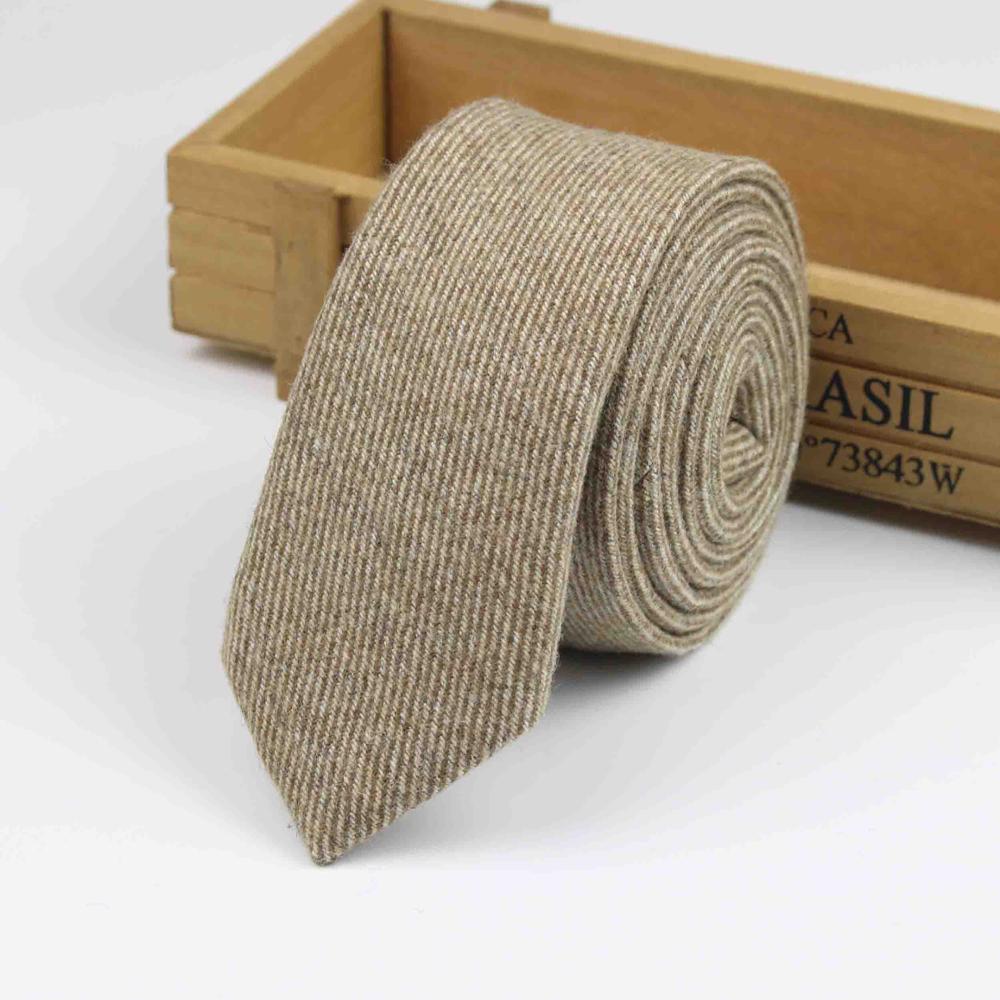 Tie Vintage Wol Ties Mannen Dikke Stropdas Gestreepte Solid Viscose Cravate