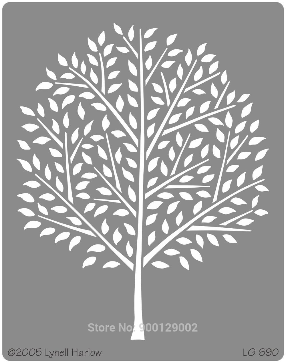 Dreamweaver stencil embossing stainless steel stencils LG 690 Tree of life