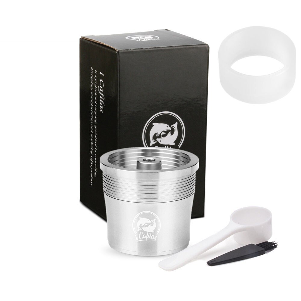 Icafilas – capsules de café réutilisables, en acier inoxydable, filtre iperEspresso, dosettes pour Machines, outils pour expresso: Ivory