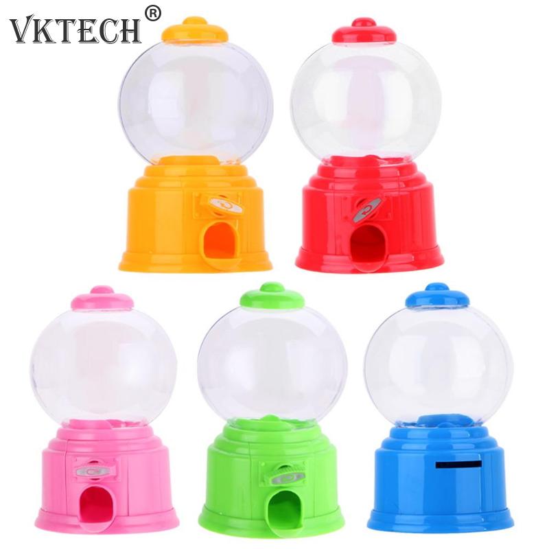 Mini máquina de dulces bonitos, dispensador de chicles, hucha para niños, juguete de Navidad, de cumpleaños, caja de dulces