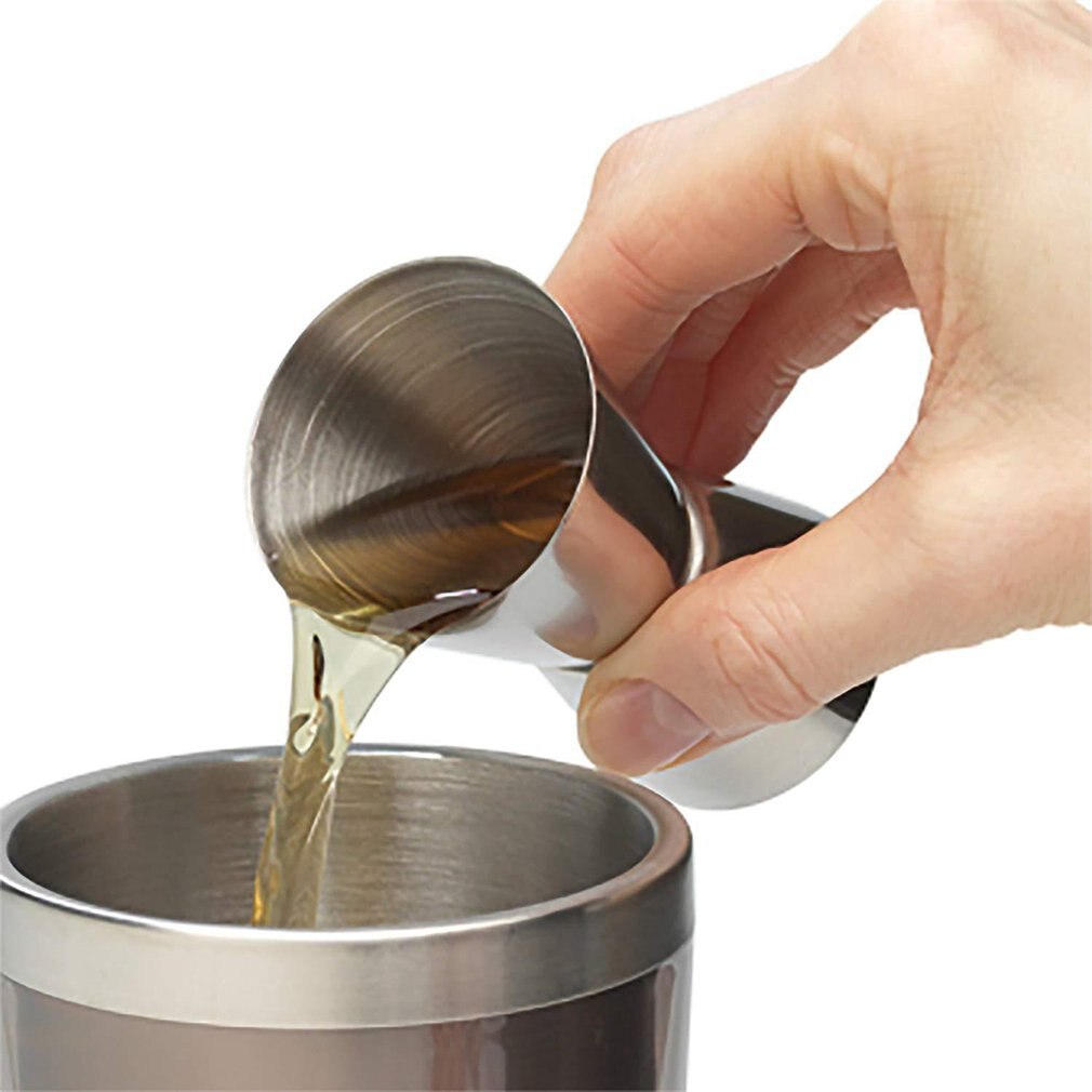 Coctelera de acero inoxidable con vaso de medida, herramienta de cocina para bebidas de doble disparo, 15/30ml o 25/50ml