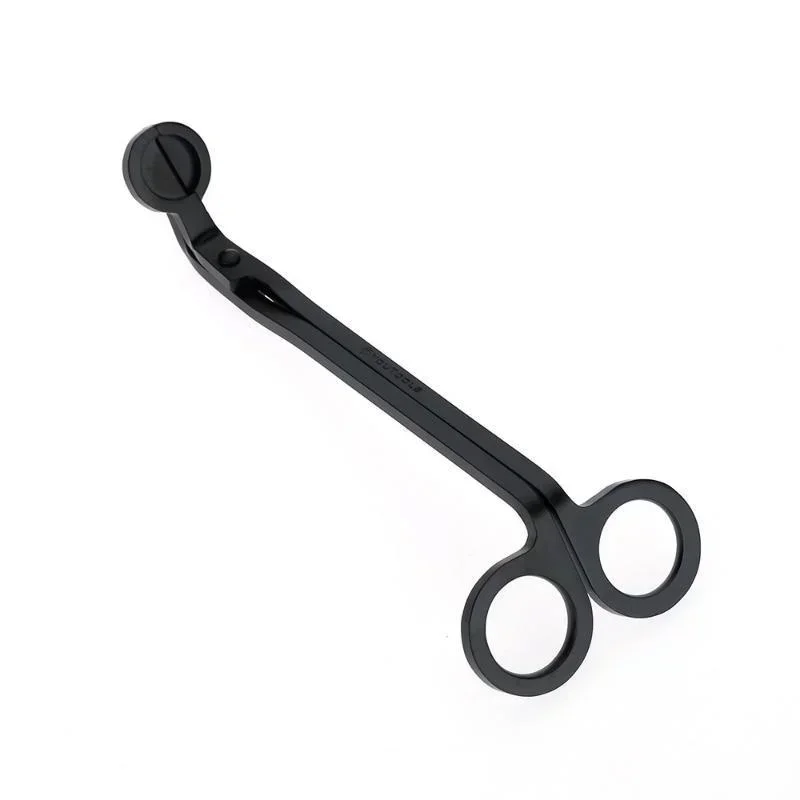Coupe-mèche de bougie de 18cm, ciseaux en acier inoxydable, coupe-mèche à tête ronde, ciseaux à noyau de bougies, outils faits à la main: vert clair