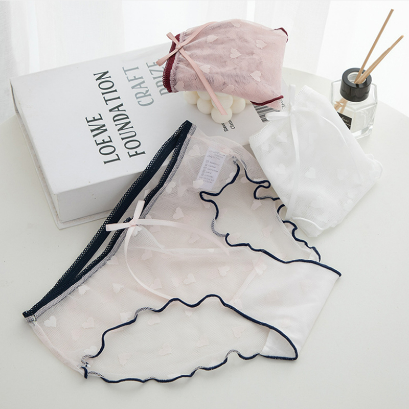 Vrouwen Kant Lingerie Transparante Sexy Slipje Verleiding Lage Taille Slips Lint L-XL Patroon Onderbroek Vrouwelijke Slips