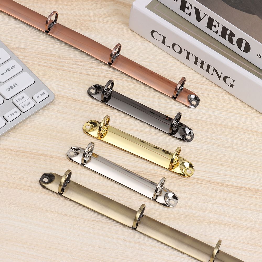 Papelería, accesorio, Bloc de notas DIY, Clip de carpeta de Metal, carpeta de archivos de hojas sueltas, aros de encuadernación para cuaderno, carpeta de anillas