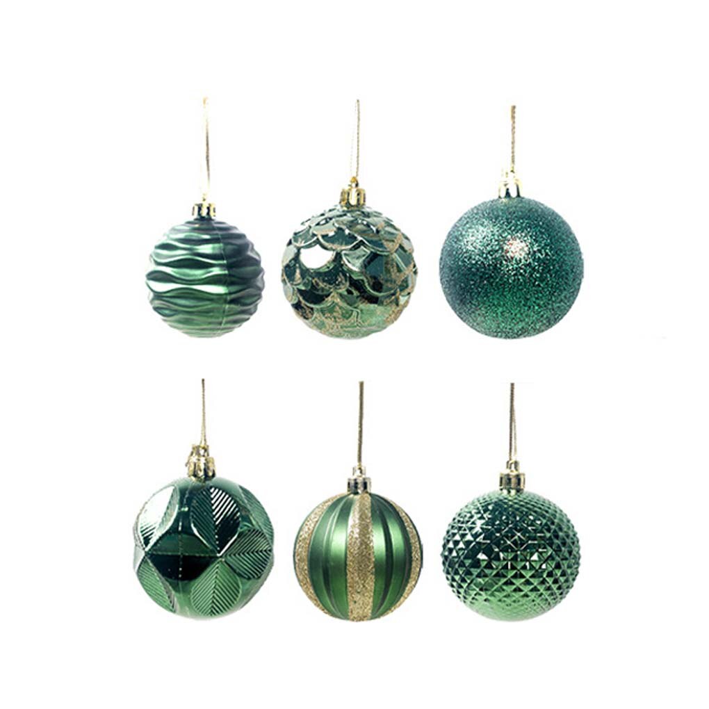 12pcs Christmas balls Xmas Tree Mini Hanging Baubles Decoration Ornament Small Christmas Tree Ornaments year Decor