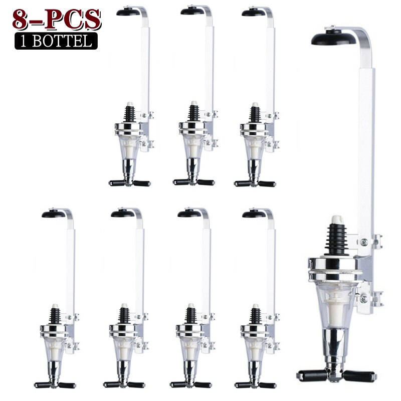 1-8Pcs 1/2/3/4 Bottle Bar Beverage Liquor Dispenser Holder Alcohol Drink Shot Wall Mounted 1-4 Station Beer Wine Pourers Divider: 1 Bottle  8Pcs