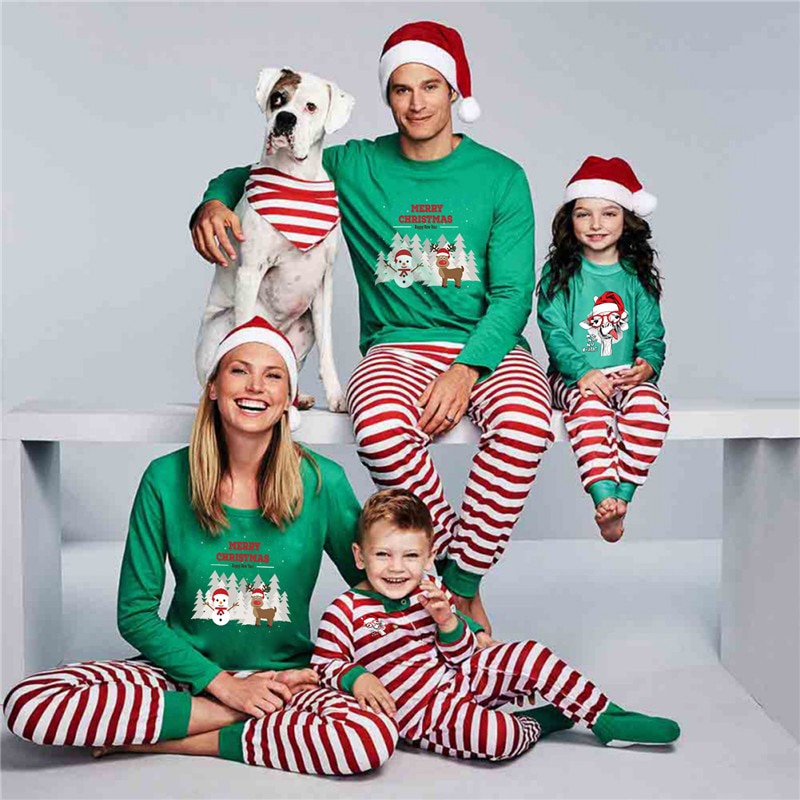 Noël famille correspondant vêtements mère fille père fils Pyjamas noël famille Look vêtements de nuit famille Couple Pijamas noël