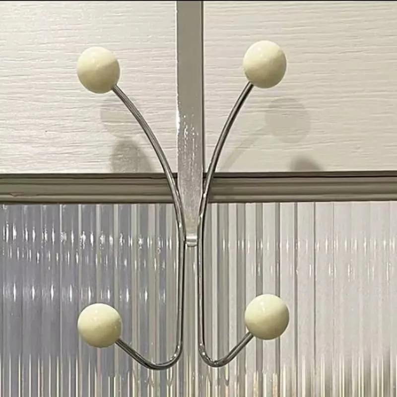 Draagbare deurhaak hangende kapstok zonder boren Multifunctionele slaapkameropslag Hanger Keukenorganizer Woonaccessoires: Clear