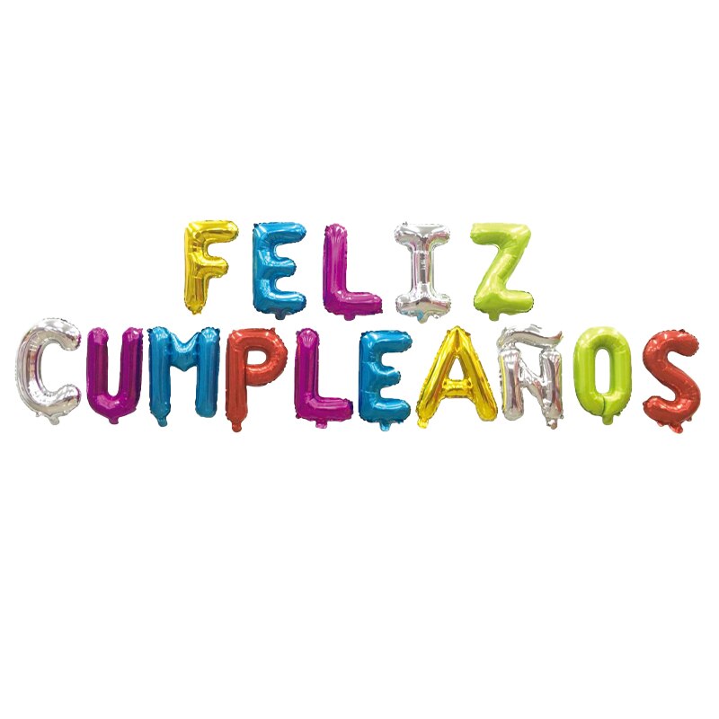 15 stk feliz cumpleanos spansk gratulerer med dagen brev ballonger 16 tommer måke sølv lilla alfabet oppblåsbare globos luftballonger
