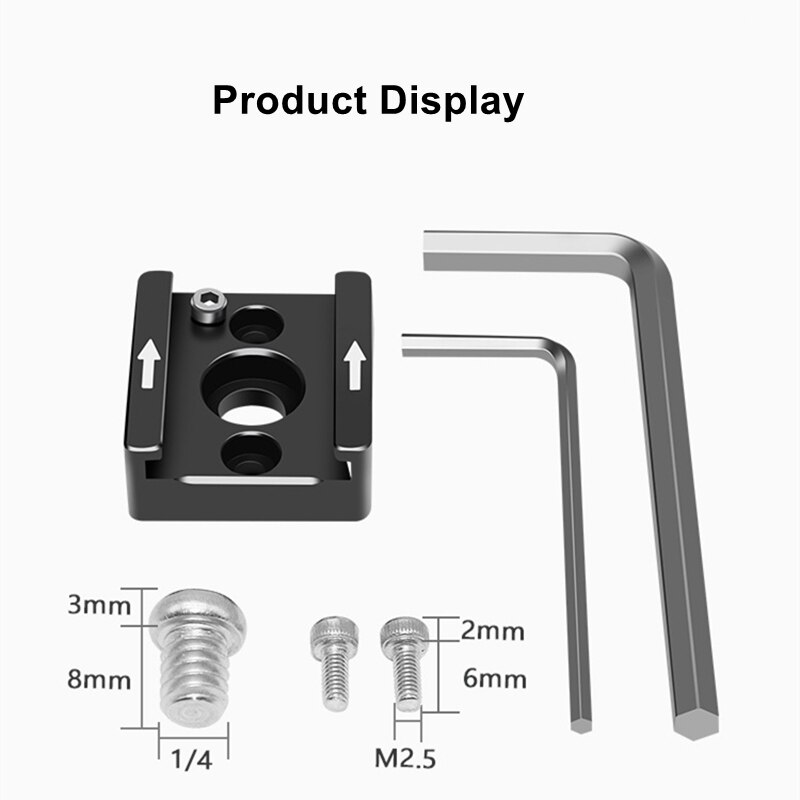 R5 R6 adattatore per montaggio su slitta fredda per fotocamera con filettatura Anti-off per A7C A7S3 A7M3 A7III morsetto per microfono per fotocamera LED opzioni fai da te