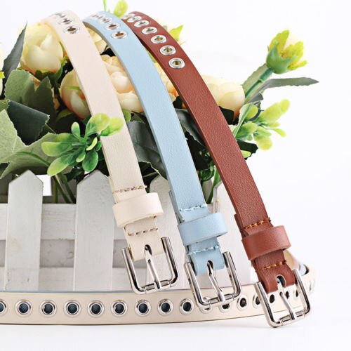 Vrouwen PU Lederen Riem Klinknagel Studded Single Grommet Gaten Dames Taille Keten Riemen Cadeaus Casual Mode Verkoop