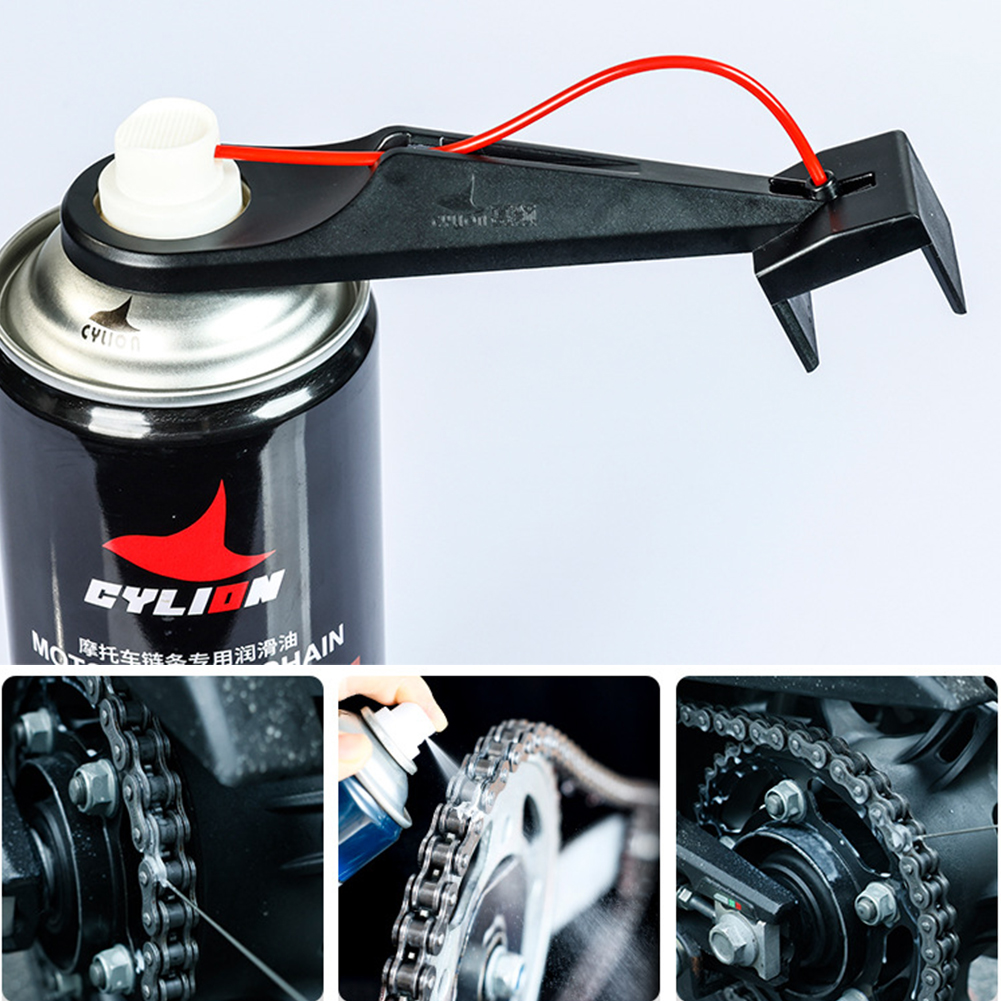 Motorcycle Chain Lube Applicator Motorcycle Chain Oiler Spray Gear Mess-Free Chain Wax Chain Cleaner Attachment