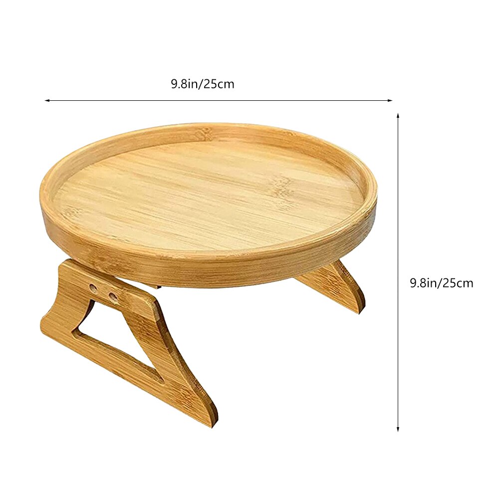 Sofa Arm Tray Table Couch Arm Table Multi-function Bamboo Tray Snacks Dessert Tray for Sofa