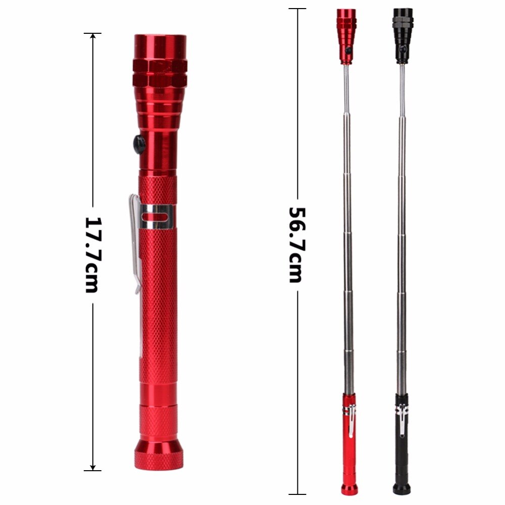 Portable Flexible Flashlight Telescopic 360 Degree 3 LED Outdoor Torch Magnetic Pick Up Tool Lamp Light