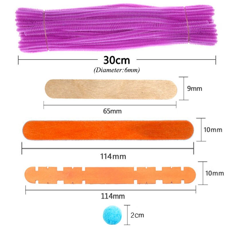 100PC Kids Handmade Learning Educational Toy Multicolour Chenille Stems Pipe Hairball Stick Enhance hands-on Ability Kids Toys