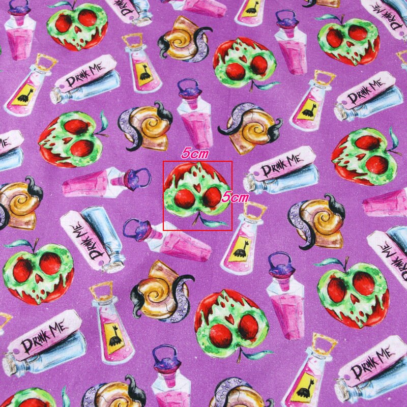 Tela de algodón con estampado Digital de dibujos animados tejido por el patio para máscara de niño, vestido, DIY, patchwork, material de costura textil: 4