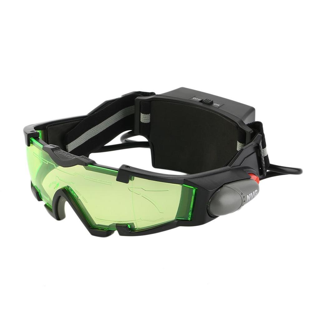 Lunettes de Vision nocturne pour enfants, lunette ergonomique, lunette de Vision nocturne, lunette verte, LED lumières, bande élastique ajustable