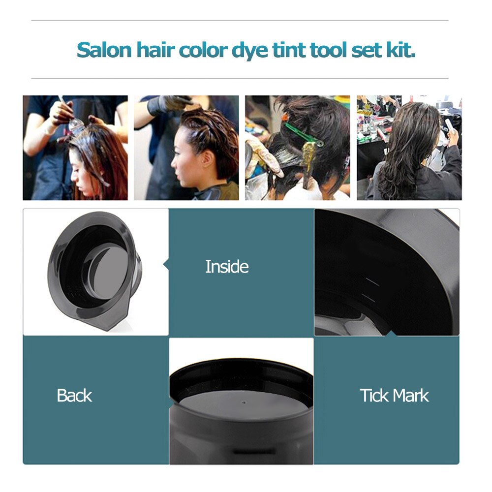 5 uds peluquería herramientas cuenco para brochas Combo color peluquería tinte herramienta Kit de herramientas de peinado