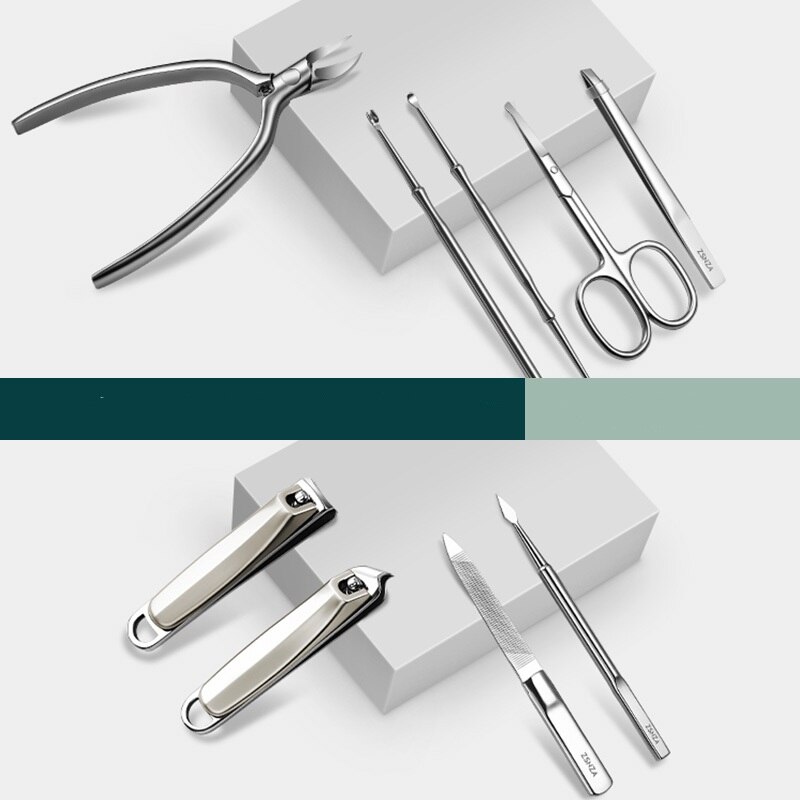 Manicure Set 9 in1 Nail Clippers Cuticle Scissors ... – Grandado