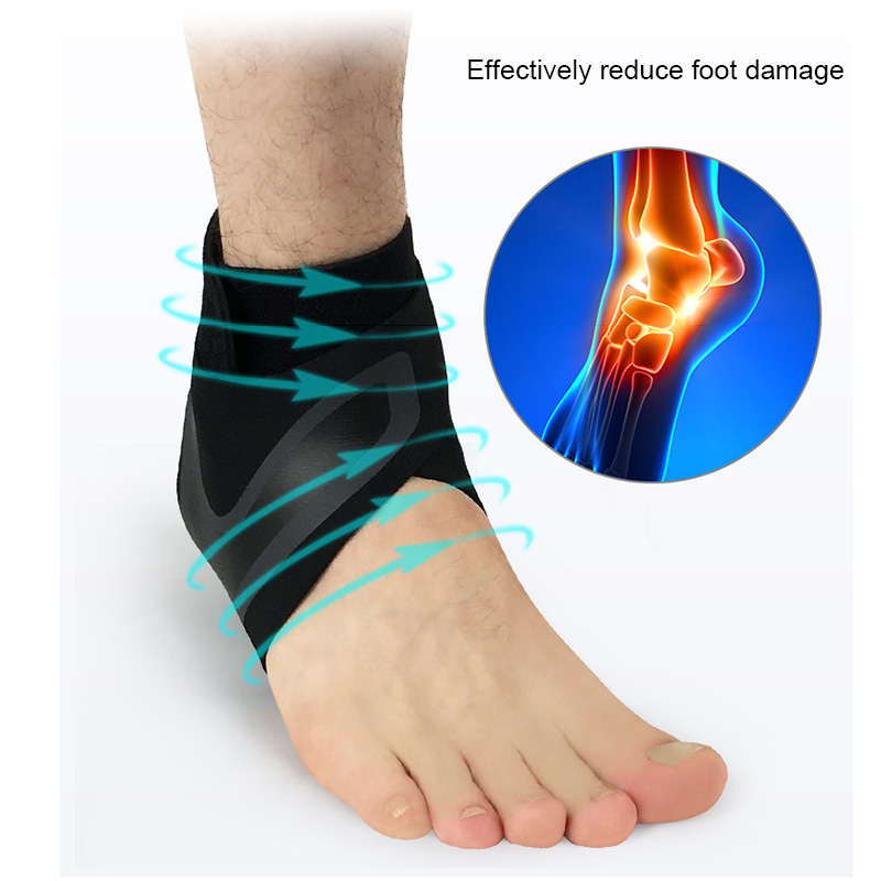 Venstre / højre fødder ærme ankelstøtte sokker kompression anti forstuvning hæl beskyttende wrap trykbelastning bandage ankel støtte fod