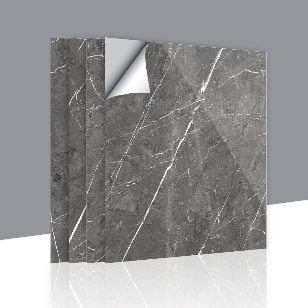 Kitchen PVC Waterproof Wall Sticker Marble Floor Stickers Self Adhesive Bathroom Decoration Mural Home Decor 30x30cmx4pcs