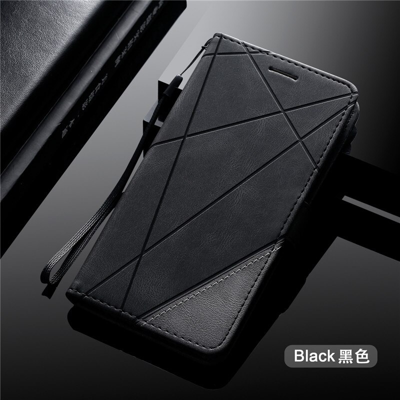 Huawei Honor 9 Lite Case Honor 9 lite Leather Case on For Fundas Huawei Honor 9 Lite Cover Magnetic Flip Wallet Phone Cover Etui: black