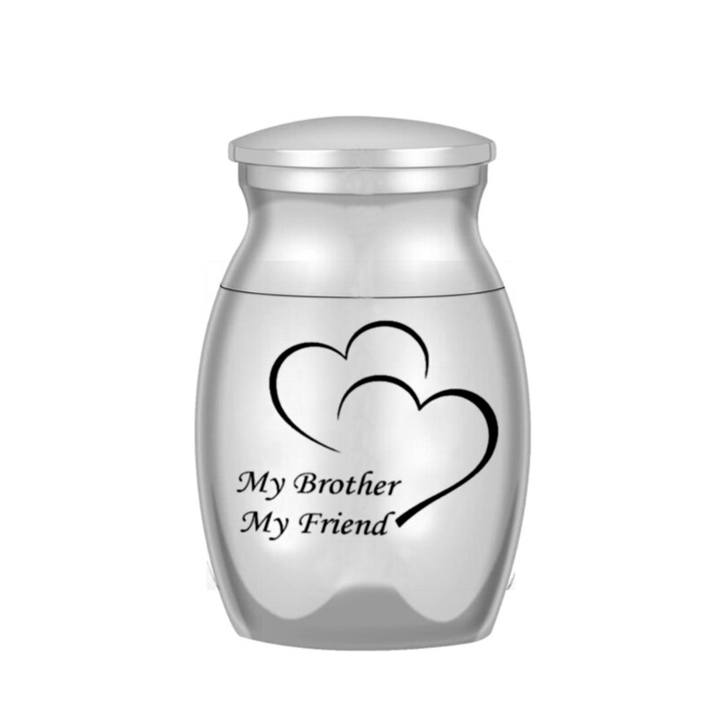 Kleine urnen voor menselijke as, mini-urn voor huisdieren, as van roestvrij staal: S-56
